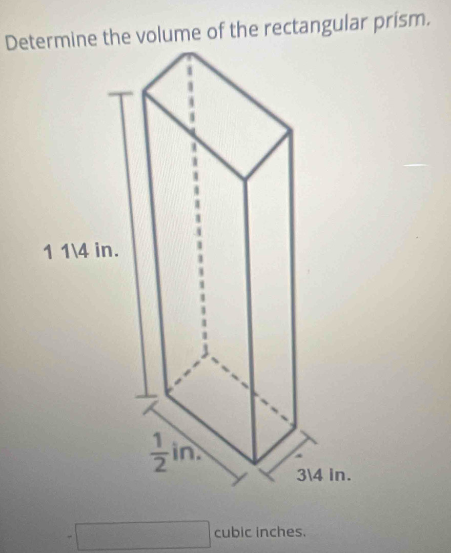 □ cubic inches.