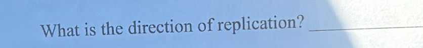 What is the direction of replication?_