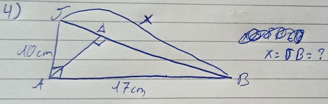 4 )
x=DB= ?