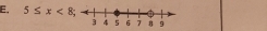 5≤ x<8</tex>;