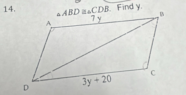 14.. Find y.