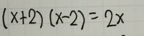 (x+2)(x-2)=2x