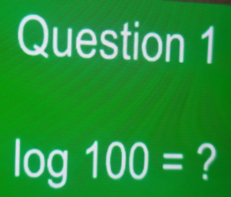 log 100= ?