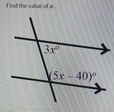 Find the value of x.