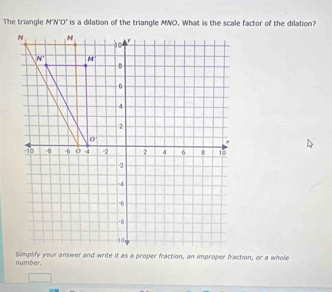 The triangle M'N'O'
number.