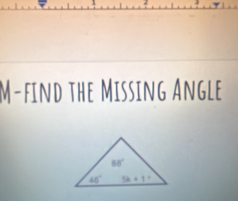 1
2
M-find the Missing Angle