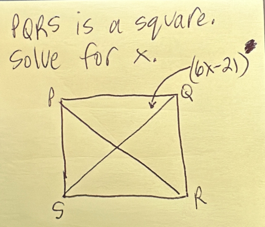 PQRS is a square.