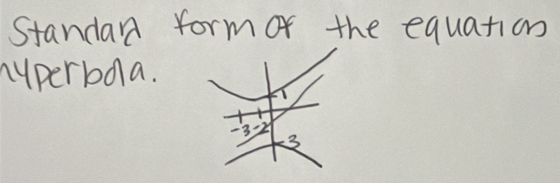 Standar form or the equation 
nyperbda.