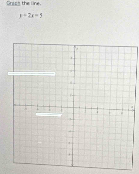 Graph the line.
y+2x=5