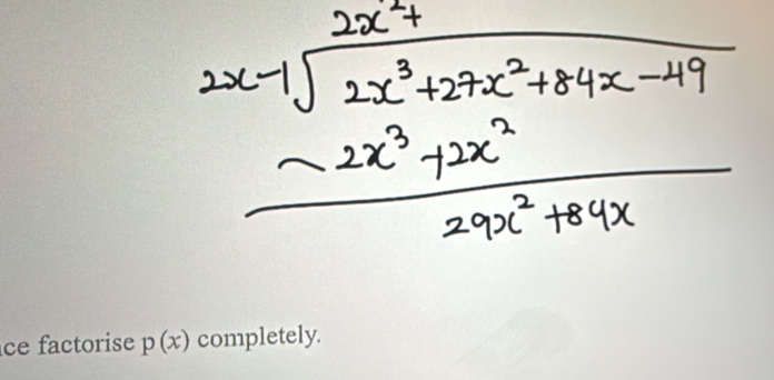 ce factorise p(x) completely.