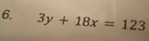 3y+18x=123