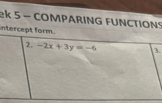 ek 5 - COMPARING FUNCTIONS
interce
.