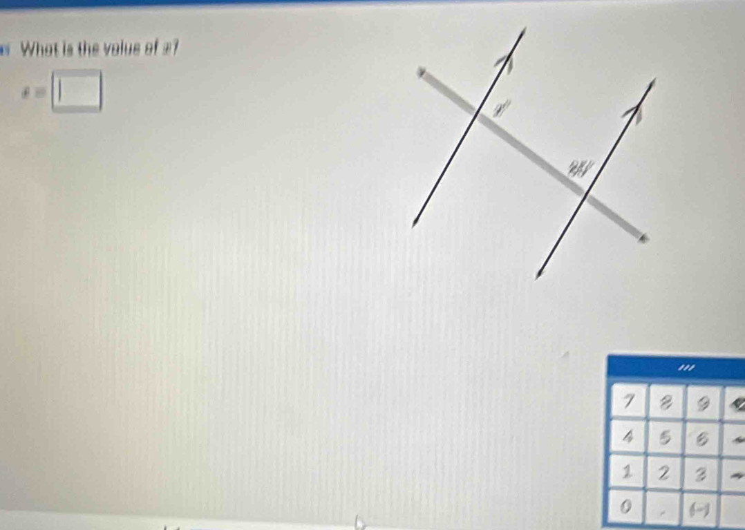 What is the volus of 2?
x=□
7 2 9
4  B
1 2 3
0