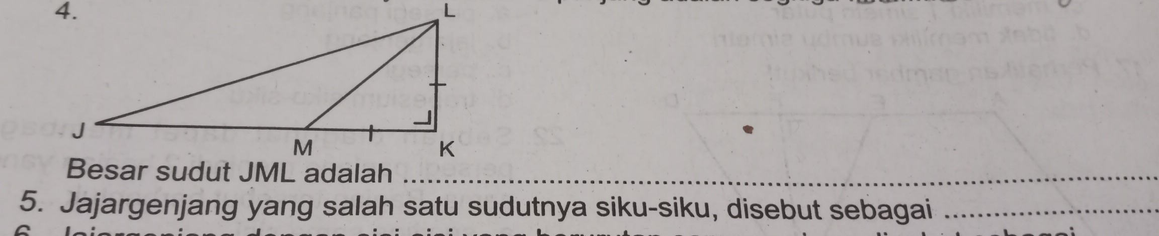 Jajargenjang yang salah satu sudutnya siku-siku, disebut sebagai