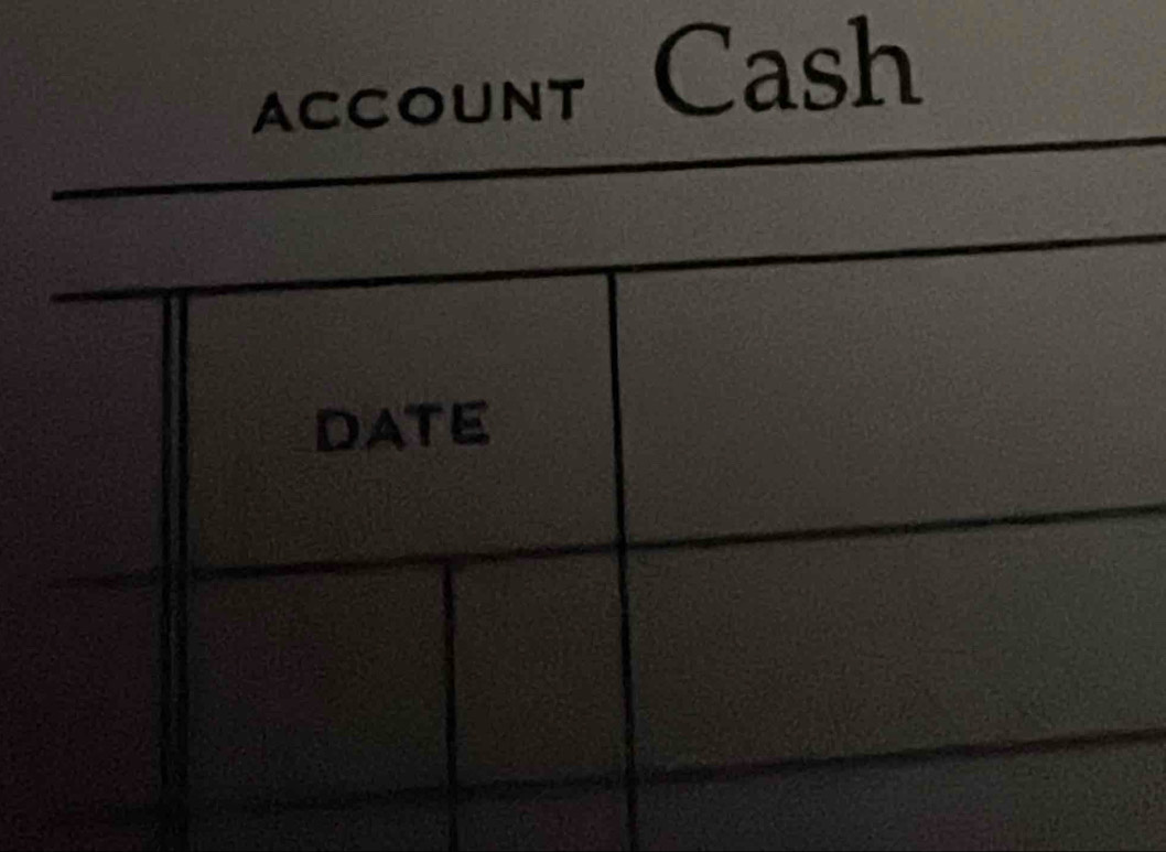 account Cash