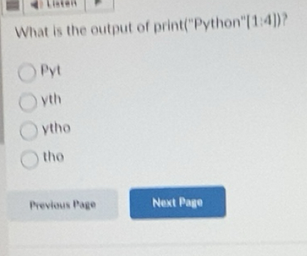 Solved: What is the output of print(