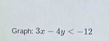 Graph: 3x-4y