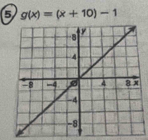 5 g(x)=(x+10)-1