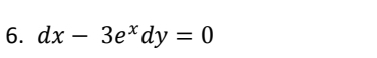 dx-3e^xdy=0