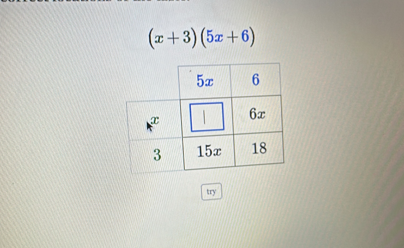 (x+3)(5x+6)
try