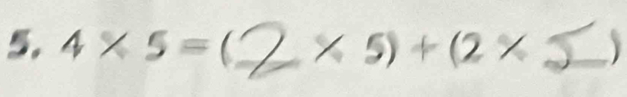 4* 5= 2×5)+(2×