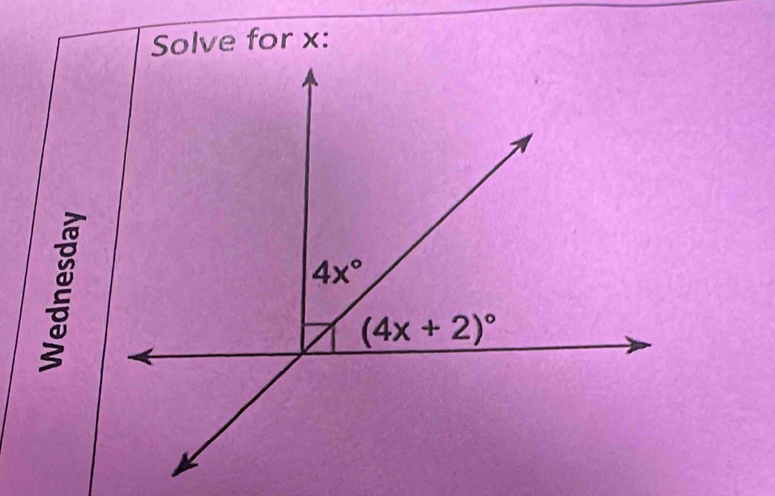 Solve for x:
E