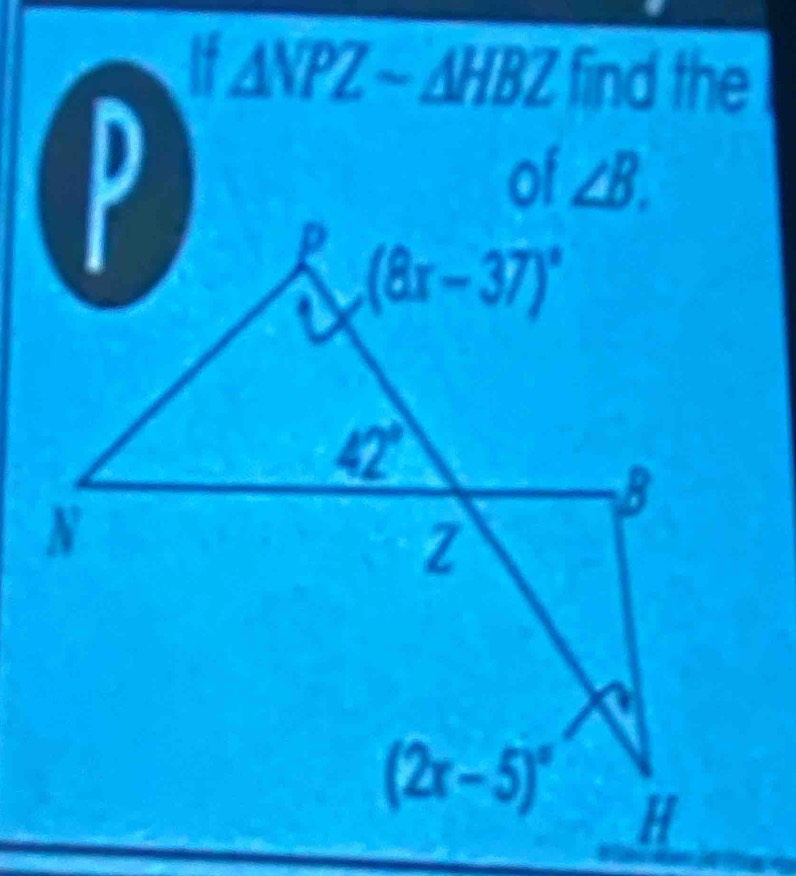 17 △ VPZsim △ HBZ ∠ 1 fin 24 I the
of ∠ B.