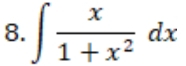 ∈t  x/1+x^2 dx