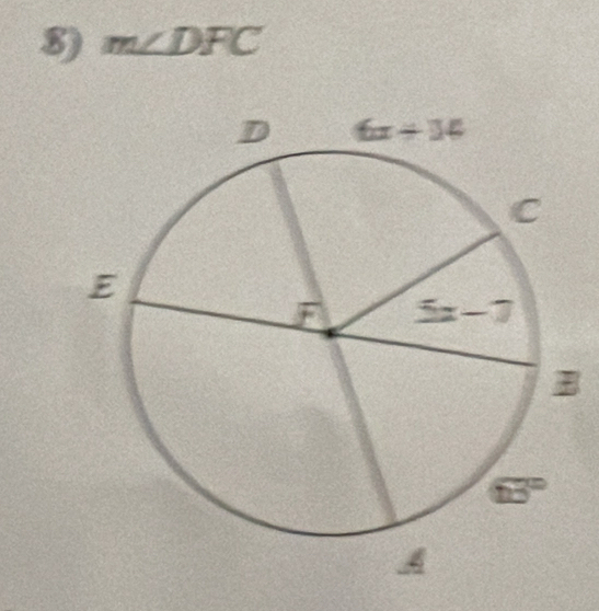 m∠ DFC