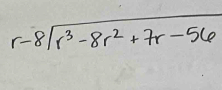 r-8sqrt(r^3-8r^2+7r-56)