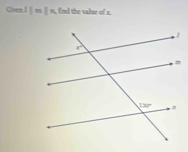 Gven l|=|n find the value of x.