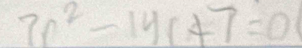 3n^2-141+7=0