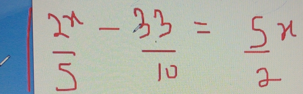  2^x/5 - 33/10 = 5x/2 