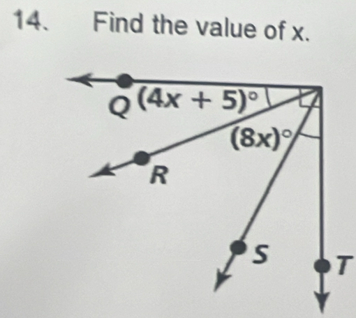 Find the value of x.
T