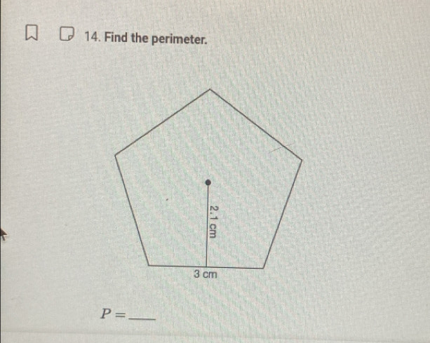 Find the perimeter.
P= _