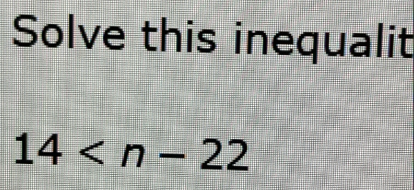 Solve this inequalit
14