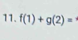 f(1)+g(2)=