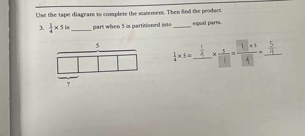 Solved: Use the tape diagram to complete the statement. Then find the ...