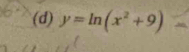 y=ln (x^2+9)