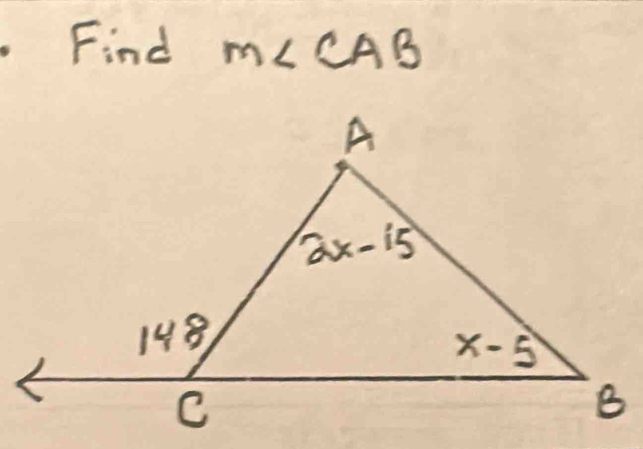 Find m∠ CAB