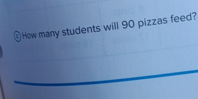 How many students will 90 pizzas feed?