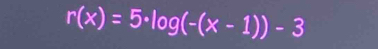 r(x)=5· log (-(x-1))-3