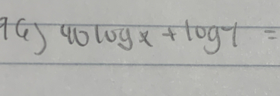 1G ) 40log x+log y=