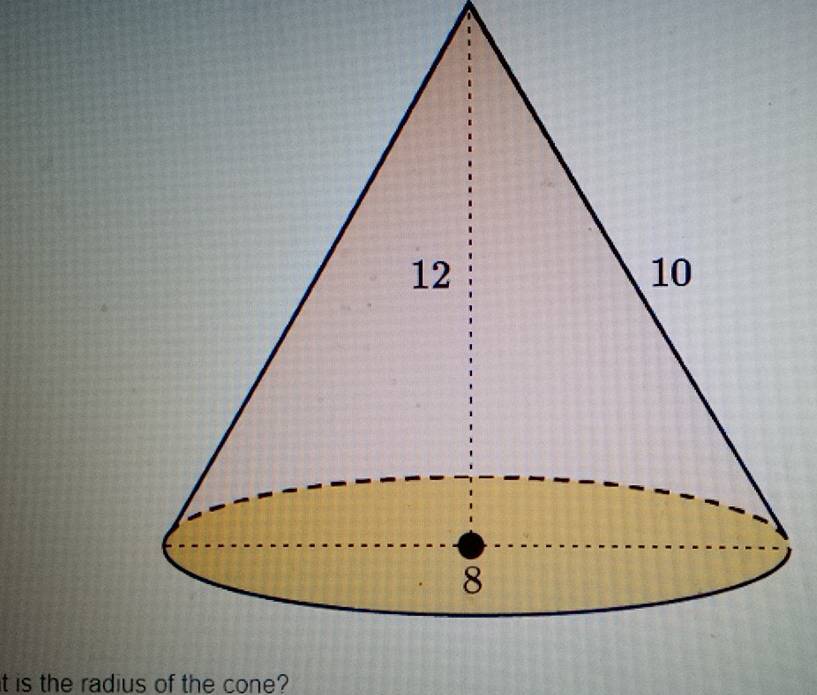 it is the radius of the cone?