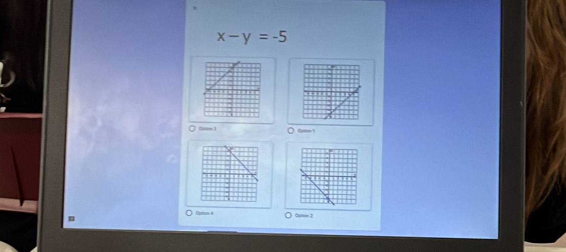 x-y=-5
Cuton 1 Oetton 1 
Catomn 4 Option 2 
B