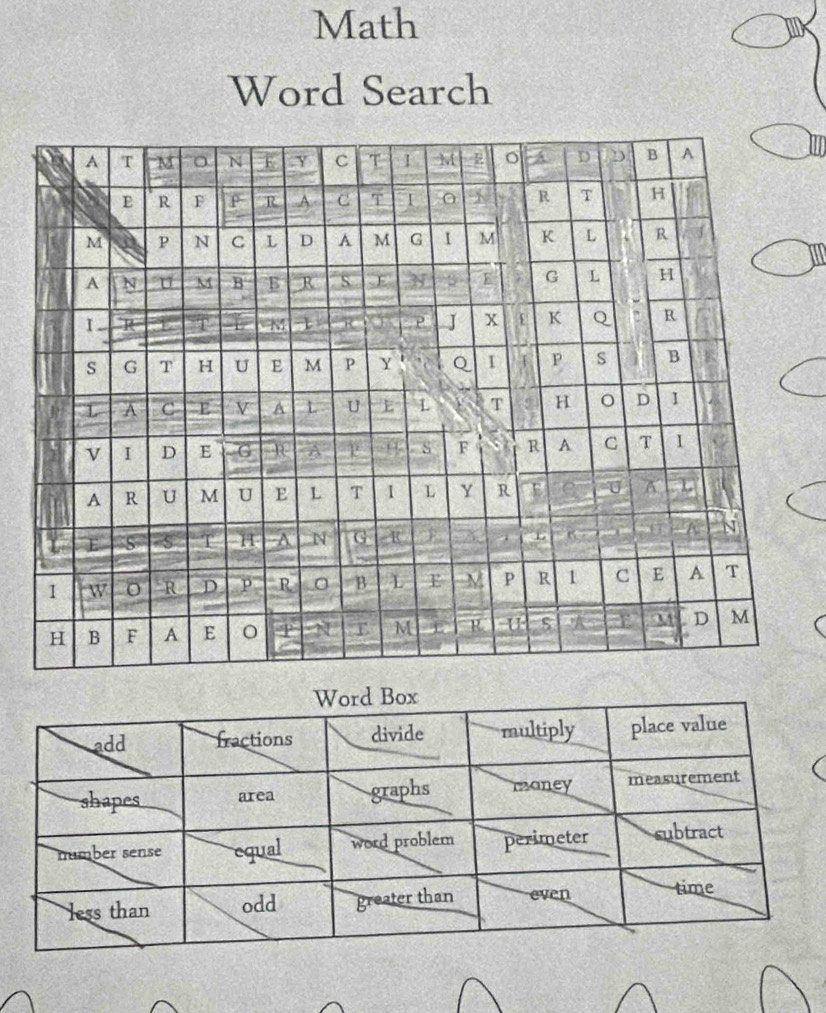 Math 
Word Search 
a