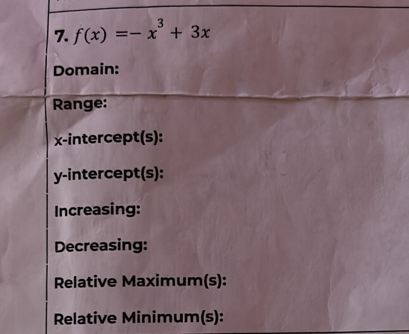 Relative Minimum(s):