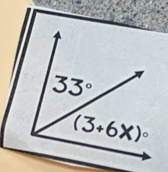 33°
(3+6x)^circ 