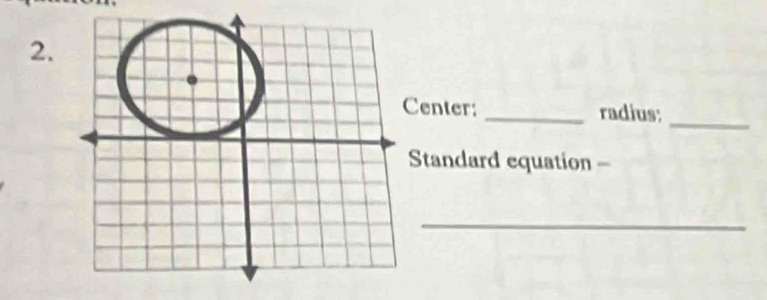 enter: _radius:_ 
Standard equation - 
_