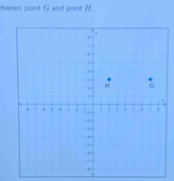 stween point G and point H.